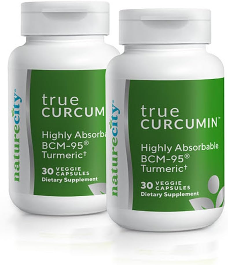 NatureCity True- Curcumin Turmeric Supplement Agregat 124; Non-GMO Tumeric and Curcumin 500mg Curcuma kapsułki Suplementy witaminy 124; Do 700% Zwiększenie wchłaniania (60 Day Supply) Agregat 124; Wspiera połączenia
