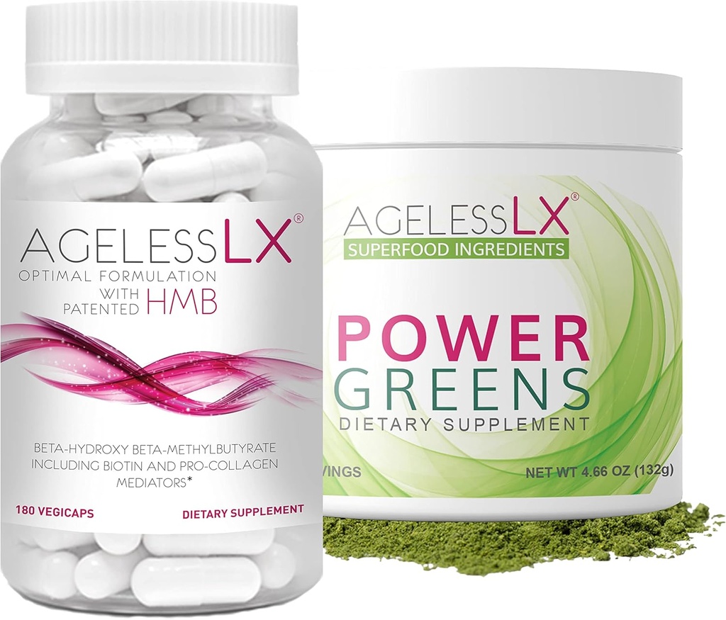 AgelessLX kapsułki z Power Zielonych Superfood Proszek