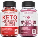 60 Keto Apple Cider Gummies Ocet Advanced Weight Loss + 60 Magnezu Gummies Formuvored z 770 MG Magnezu Citrate.
