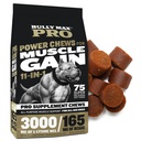 Bully Max 11- in-1 Mięśnie Zyski Power Chews - Wysokie białko Dog Supplement with Amino Acids - Zdrowe zabiegi dla szczeniąt i dorosłych psów - Premium Muscle Builder for All Breeds - 75 Smaczne Soft Dog Chews