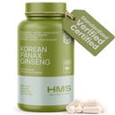 Koreański czerwony Panax Ginseng 2000mg 120 Vegan Kapsułki Super Wyciąg Siła NSF Certyfikowane suplementy, Wysokie żeńsnozydy wspiera energię, Stamina, Wydajność i Clarity