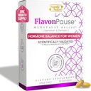 FlavonPause Hot Flashs Menopauza Relief - Antarktycznie Tested - Relief 124; Natural Hot Flash Relief, Night Sweats Relief, Starzenie się skóry 124; Multi Menopauza Relief Symptom 124; 30 Softgels