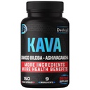 9in1 Kava Kapsułki 5- Miesiące dostaw 15: 1 Ekstrakt na sen, Umysł i wsparcie immunologiczne - 9 Naturalne zioła obejmuje Ginkgo, Ashwagandha, Graviola, Valerian & More - 150 Kapsułki wegetariańskie