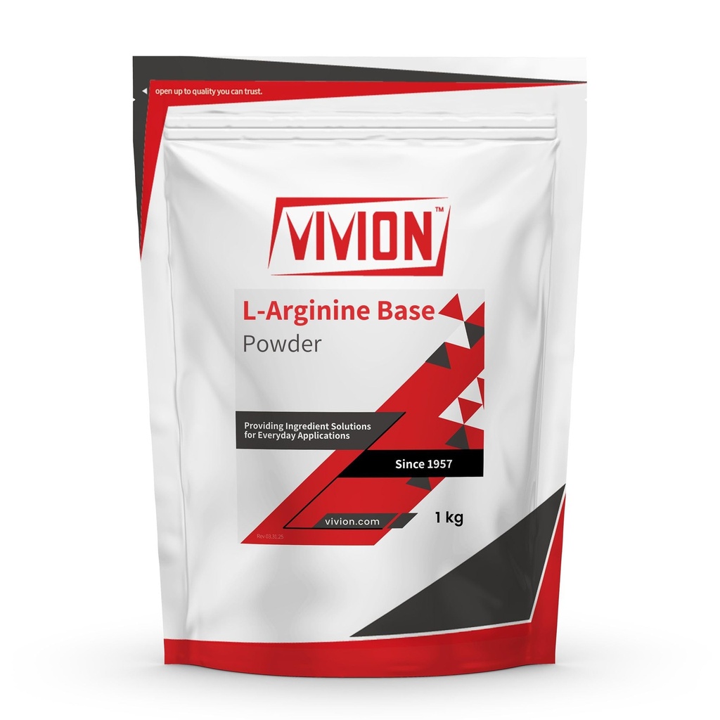 L-Arginine Base Powder - 1000 Grams - Pure Amino Acid Powdered for Formulations Manufacturing Sports Nutrition Supplement Tablet Capsule - 1 kg (2.2 lb)
