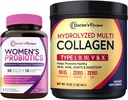 Lekarza Przepisy Probiotyki Kobiet i Multi Kolagen Powder Bundle, Value Pack for Vaginal, Skóra, Włosy, Nail Health, No gluten, Pro (60 Kapsułki) i Kolagen (45 Sług)