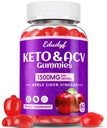 Keto ACV Gummies - 1500mg Jabłko Cider Gummies z Probiotyki, B12 i Keto Wsparcie, Detox & Cleanse, GMO Free & Vegan - 60...