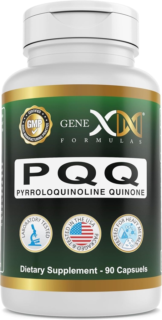 Genex Philadelphia 20mg PQQ Pyrrolochinolina Quinone (90 kapsułki) 124; Supports Mitochondria, cardioviral, and Cognitive Health - Non-GMO, Gluten Free, Vegetarian - 90 Day Supply