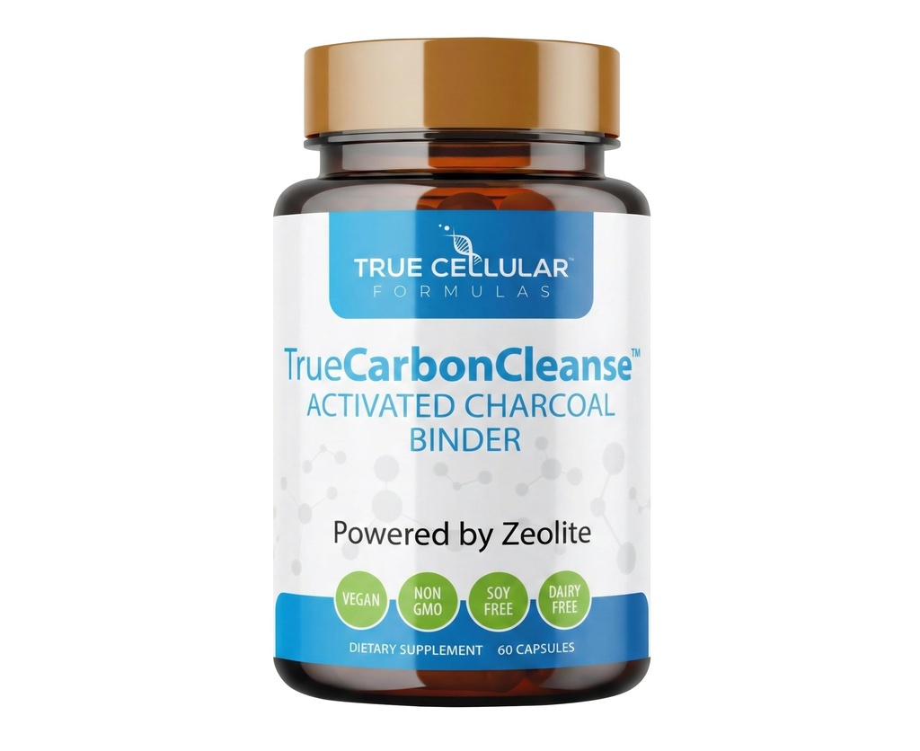 TrueCarbonCleanse ™ - Perfect Gut Detoxifier & Binder - Zaawansowana formuła z organicznym Bamboo aktywowane Kapsułki Węglowe - 60 Kapsułki - Wegan, Nie GMO, Gluten Free, Soy Free, Nietoksyczny Certified
