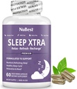NuBest Sleep Xtra 124; Wspiera zdrowy sen dla dorosłych 124; Witamina B6, Melatonina, Ashwagandha, Rumianek, Valerian & More - Non Habit- Forming 124; 60 Kapsułki Vegan 124; 1 Miesiąc dostaw