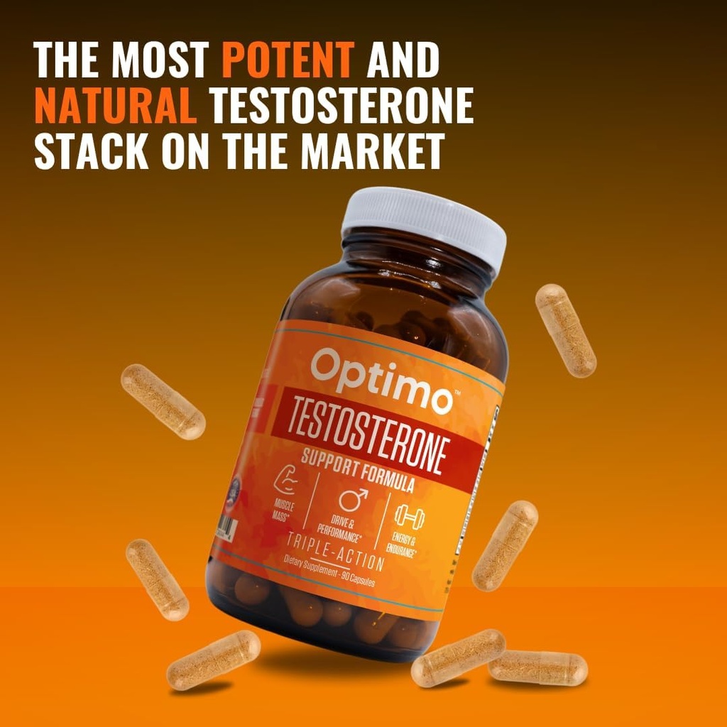 Optimo Turbo Boost Stacker - Maksymalizuj swój testosteron z Overdrive Testosteron Wsparcie i DHEA + Bioperine