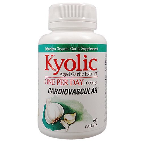 Kyolic Aged Garlic Extract One per Day, 60 Cappets, 1000 mg, From Wakunaga