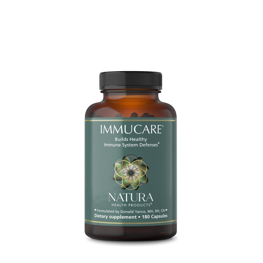 Natura Health Products ImmuCare Supplement - Promotes Healthy Immune System Function - Featuring Astragalus, Dong Quai, Yellow Dock, Cordyceps, Echinacea, Atracylodes and Cat's Claw (180 Capsules)