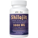 2000 MG Shilajit Suplement, Shilajit Resin Organic, Shilajit Kapsułki, 100% Czysty Shilajit z 85 + Ślad Minerałów & 60% Kwas Fulvic, Boost Energy & Immunitet, Wegetarianin, Naturalny, 60 Kapsułki