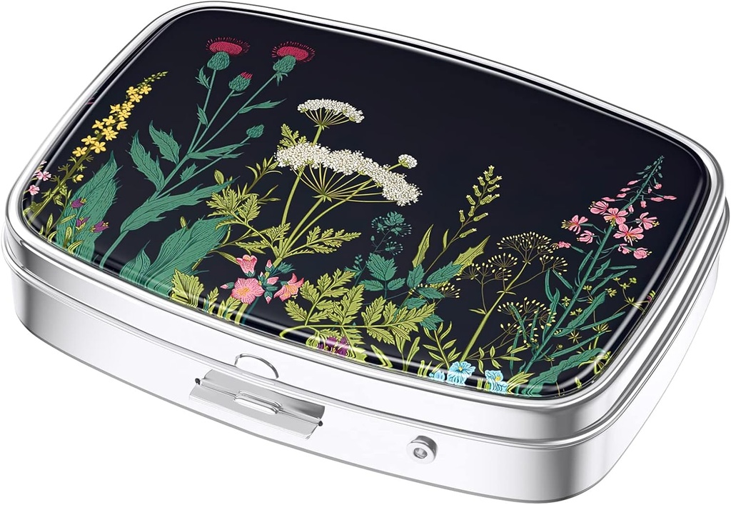 Nipichsha Pill Box, Mały piórnik do torebki i kieszeni, Cute Travel Medicine Organizator, Przenośny kontener na leki trzymać witaminy, Medycyna, Olej rybny i suplementy, Dandelion