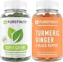 PUREFINITY Turmeric Gummies Ginger + Super Zielonych Gummies Bundle