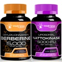 Suplement Nattokinase kapsułki - 5000 FU - Enzymy z Pure Japanese Natto Extract, Serce i wsparcie immunologiczne