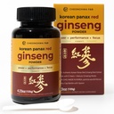 CHEONGHWA F & B Panax Ginseng Powder, 10% Ginsenozyd (Razem 20,000mg, 4 Miesiące Zaopatrzenia), 4.23oz, + 5 Roczny koreański czerwony Panax Ginseng, Focus & Immune Support, Ultra- fine Powder, Non-GMO
