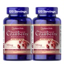 Puritan 's Pride Natural Sourced Cranberry One per Day Fruit Concentrat 500mg, 50: 1 Dietetyczny suplement do wspomagania trakcji moczu, 4 Supply Month, 120 Rapid Release kapsułki, 2 Pack