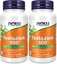 TERAZ Suplementy, TestoJack ™ 100 z LJ100 ®, Potent znormalizowany ekstrakt Tongkat Ali (Eurycoma longifolia), Tribulus i ZMA ®, 60 Kapsułki Veg (Opakowanie 2)
