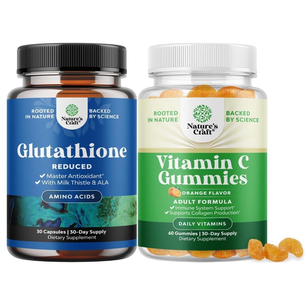 Paleta zredukowanego suplementu glutationu z mlekiem Thistle - 500 mg na serwowanie czystego glutationu L i gumek witaminy C do żucia dla dorosłych - Askorbic Acid Natural Gummy Immune Booster & Cold Remedy
