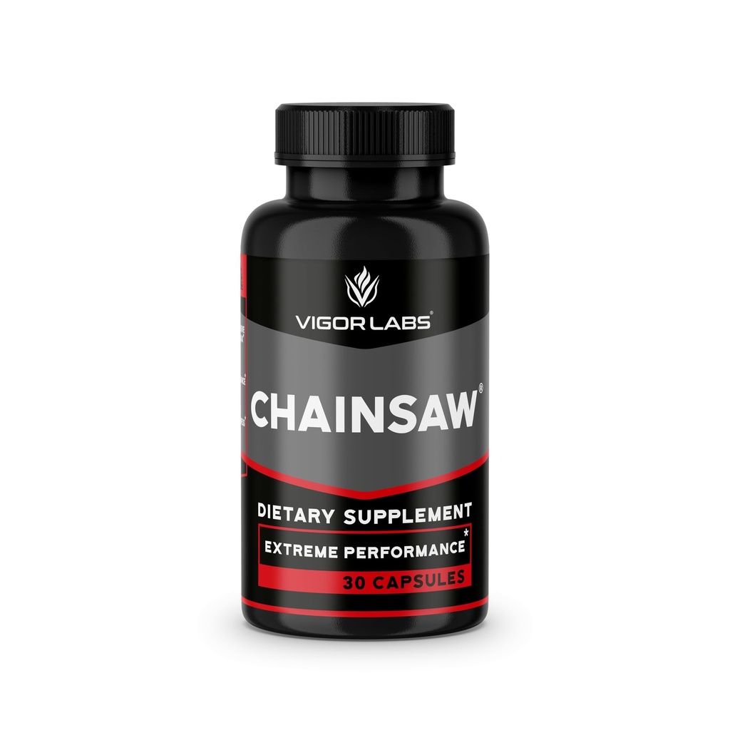 Piła łańcuchowa Vigor Labs (30 Kapsułek), Wspiera Firmness, Stamina i Endurance, Suplement diety do Boost Blood Flow (Made in USA)