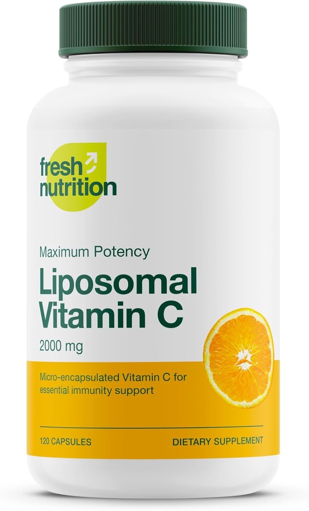 Świeże Żywienie Liposomalna Witamina C - 2000mg DNA Zweryfikowane & Pothent VIT C (z kwasu askorbinowego) - Połknąć lub Pour Proszek do napoju, Wszystkie naturalne Wegańskie Przyjazne, Nie-GMO, Gluten- Free, Dair-Free