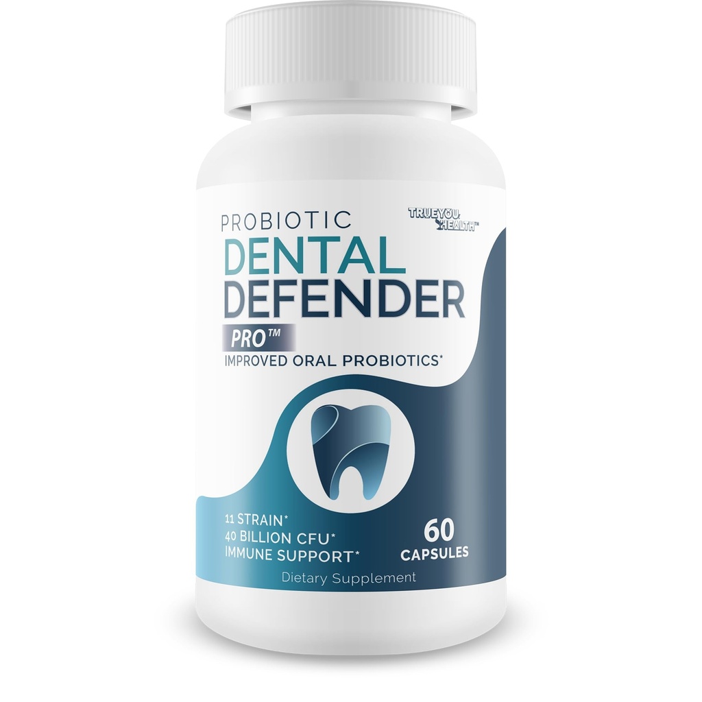 Probiotic Dental Defender Pro - Our Best Oral Probiotics for Teeth and Gums - Healthy Teeth Vitamins Supplements - Oral Health Probiotics - Probiotic Dental Supplements for Teeth Enamel Supplement