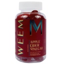 WEEM Jabłko Cydr Gummies Ocet - Naturalne, Wegan ACV z Folic Acid- Gluten Free - Witamina B12 - Premium Detox & suplement wag- Pomaga w trawieniu dla kobiet i mężczyzn