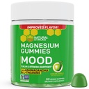 Nastrojowe gumki magnezowe - 200 mg cytratu magnezowego i 125mg gumek sensoril Ashwagandha - z L Theanine for Calm & Stress Support - Mag Citrate and Ashwagandha Supplement - 30 Green Apple Chewables