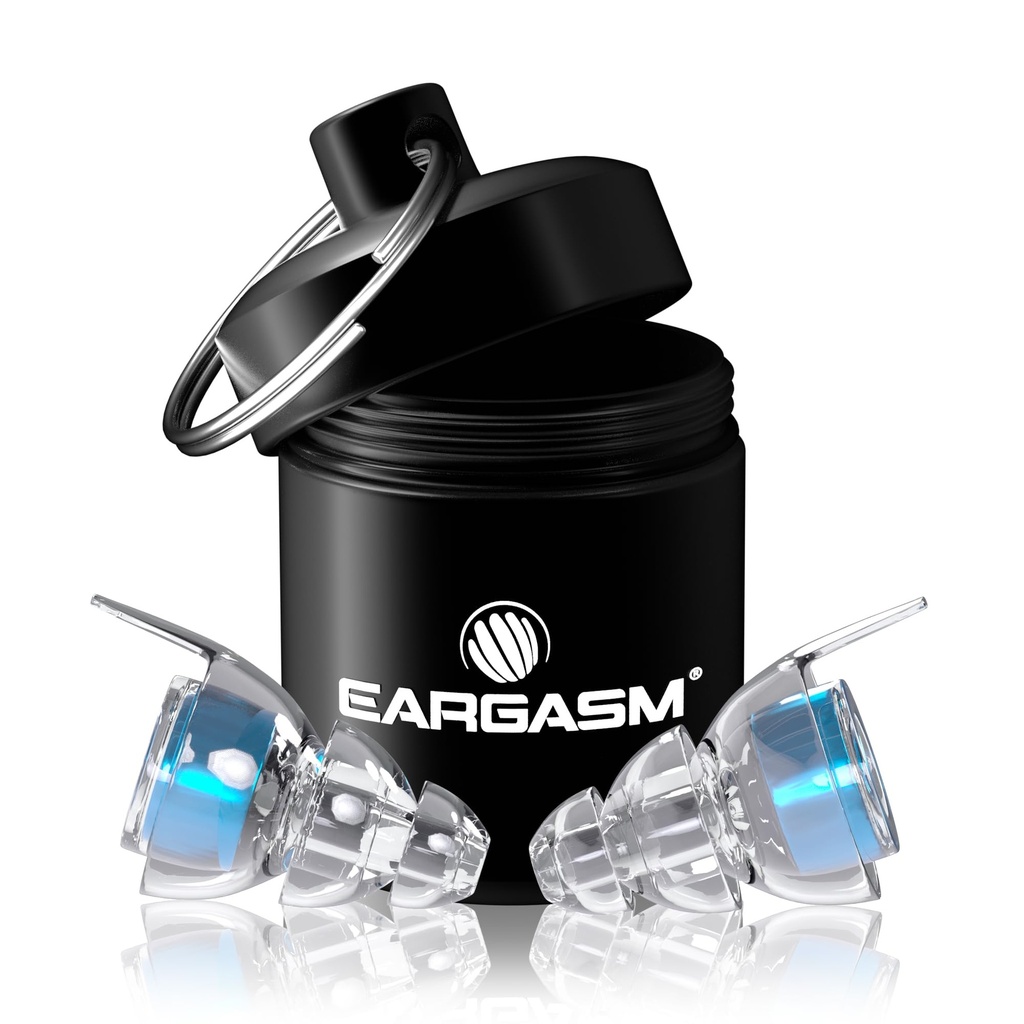 Eargasm High Fidelity Blue Earplugs for Concerts, Festivals, Musicians, DJs, Night-Life, Motorcycle Hearing Protection - Reusable Ear Plugs for High Fidelity Noise Reduction up to 21 dB