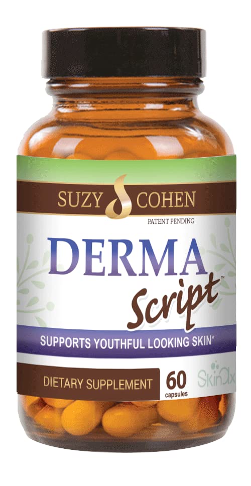 Script Essentials DermaScript Clear Skin Probiotic- Skin Care Routyne Supplement - Biotin Face Supplemnt - Walki trądzik, suchość, podrażnienie i wysypka (60 kapsułki)