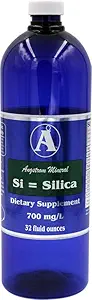 Silica Suplementy Angstrom Minerals - Liquid Jonic Silica Mineral Water 32oz 700ppm