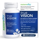 NatureCity True- Vision Eye Health Supplement - Luteina na bazie plantacji i Zeaksantyna z Saffron o dużej mocy 20 mg - Blue Light Protection, Support Central and Night Vision (30 Kapsułki Veggie)