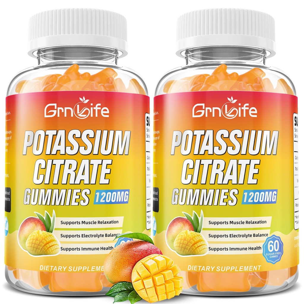 Gumie z cytrynianem potasu, Gummie z dodatkiem potasu 1200mg