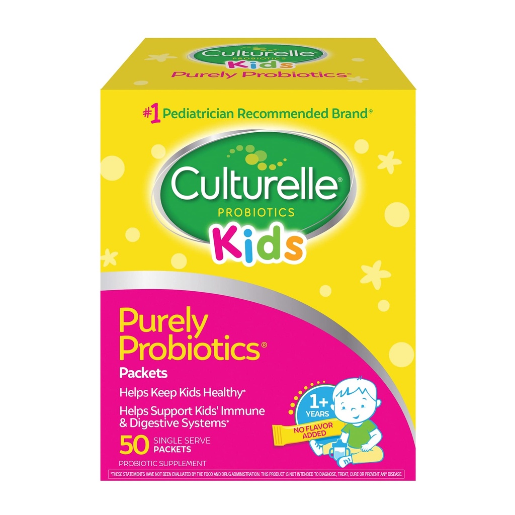 Culturelle Kids Daily Probiotic Pakiety dla dzieci, (Wieki 3 +) - 50 Hrabia - Z # 1 Pediatrician- Zalecana marka - Flavorless Daily Probiotics for Digestive Health & Immune Support