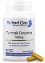 Pacjent Jedna kurkumina kurkumina Turmerowa 500 mg 124; Suplement do wsparcia zdrowej reakcji zapalnej i więcej * 124; z ekstraktem Black Pepper 124; 90 Kapsułki
