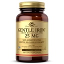 Solgar Gentle Żelazko 25mg, 90 Kapsułki wegetatywne - Energia, Normalna produkcja czerwonych krwinek - Delikatnie na żołądku - Non-GMO, Wegan, Gluten Free, Dairy Free, Kosher - 90 Służenie