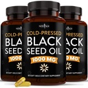 Nowy wiek Olej z nasion czarny Softgel kapsułki - Premium Cold- Pressed Nigella Sativa Producing Pure Black Cmin Seed Oil - Non-GMO & Wegetarian 90 Count (Pack of 3)