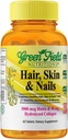 Greenfield Nutritions Halal Biotin Tablet dla dorosłych - 60 Halal Multivitamin dla skóry włosów i paznokci - Wysoka moc 5000mcg Biotin z 50mg Collagen i Minerały - Żelatyna Gluten Free, Witamina Non-GMO