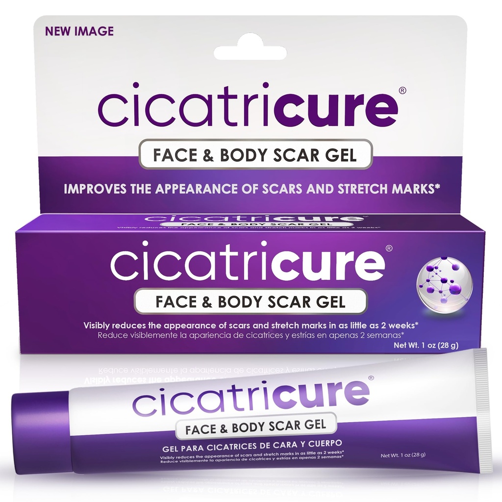 Cicatricure Advanced Blizna żel do twarzy i ciała - udowodnione wyniki w 2 tygodnie, Leczenie bliznowacenia dla Blizny chirurgiczne, Znaki Stretch, Blizny oparzeń i obrażeń, Leczenie trądziku Blizna, 1 oz (28 g)