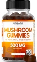 Grzyby Gummies 2500mg 10 in 1 Mieszanka (120 Gummies z Lwy Mane, Cordyceps, Reishi & More Functional Mushroom) Focus & Brain Mushroom Supplement - Wegan & Trzecia strona Tested - USA Made