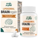 Liposomal Brain Supplements for Memory and Focus - Plasmalogen z Curcumin & Witamina E dla lepszego wchłaniania - Nadaje się dla seniorów, dorosłych mężczyzn i kobiet Cognitive Health, Wysokiej mocy 60 Służenie