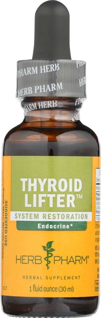 Herb Pharm Thyroid Lifter Liquid Herbal Formula dla wsparcia układu hormonalnego - 1 unce