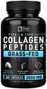 Zeal Naturals Collagen Peptides Collagen Pills (360 kapsułki) Kolagen z trawy w proszku Pepetide - Zhydrolizowany Collagen Proszek do JointTendon SupplementHair Skin and Nails -