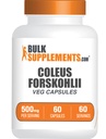 BulkSupplements.com Coleus Forskohlii Extract Kapsułki - Forskoliny Suplement, Forskoliny Kapsułki - Herbal Supplement, Gluten Free, 1 Kapsułka na Serving, 60 Kapsułki (Opakowanie 1)