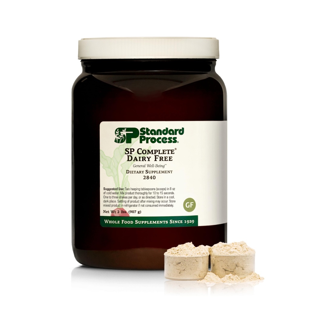 Standard Process SP Complete Dairy-Free - Proszek z białka ryżowego do wsparcia aminokwasowego - Pomaga Gut Health, Funkcje wątroby i immunologiczne Zdrowie - Wegańskie, Wegetariańskie i Gluten- Free - 2 kg (907 g)