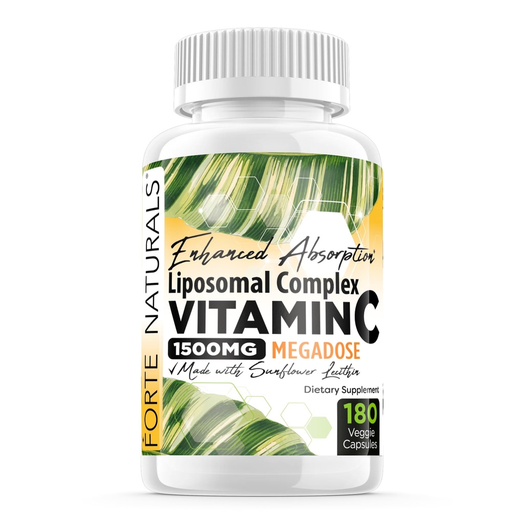 Wysoka dawka Witamina C 1500mg Liposomal C Kompleks Suplement z Lecytyny Słonecznik Kapsułki Suplementy Zablokowane Mleko Lecytyna Słonecznik 180 Kapsułki Celebracja Witaminy