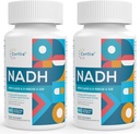 NADH 50mg + CoQ10 200mg + D- Ribose 150mg Supplement, Enhance NAD + Suplement dla energii, Zmęczenie, Zmniejszone Nikotynamid Dinukleotyd adenyukleotyd, 120 Kapsułki wegetariańskie