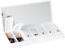 PORT X POLISH Designer Weekly Pill Box Organizator (Single 1X Daily, Crisp White) 124; Compact, Stylowe 7- Day Suplement Witaminy Przypadek 124; Cute Portable Mini Travel Medicine Carrier 124; BPA- Free Pillbox Caddy