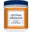Witamina Shoppe Lecithin Granules - Naturalne połączenie podstawowych kwasów tłuszczowych w celu wsparcia funkcji mózgu i nerwów, 100% Soy Based, Raz dziennie (16 Ounces Proszek)
